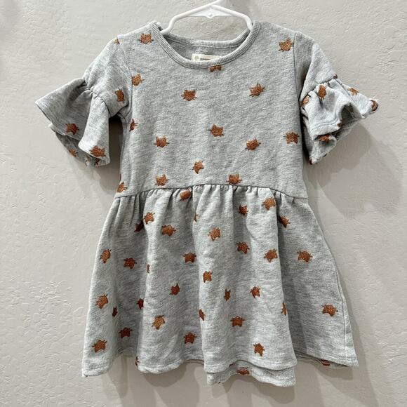 Tucker + Tate Grey Sparkle Cat Flutter Sleeve Dress - Picture 1 of 8